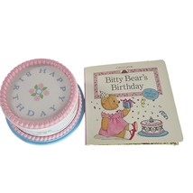 Vintage 1995 American Girl Bitty Baby Musical Birthday Cake Bear Book Works! - £19.97 GBP