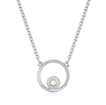 Sterling Silver Open Circle with FWP Necklace - £27.33 GBP