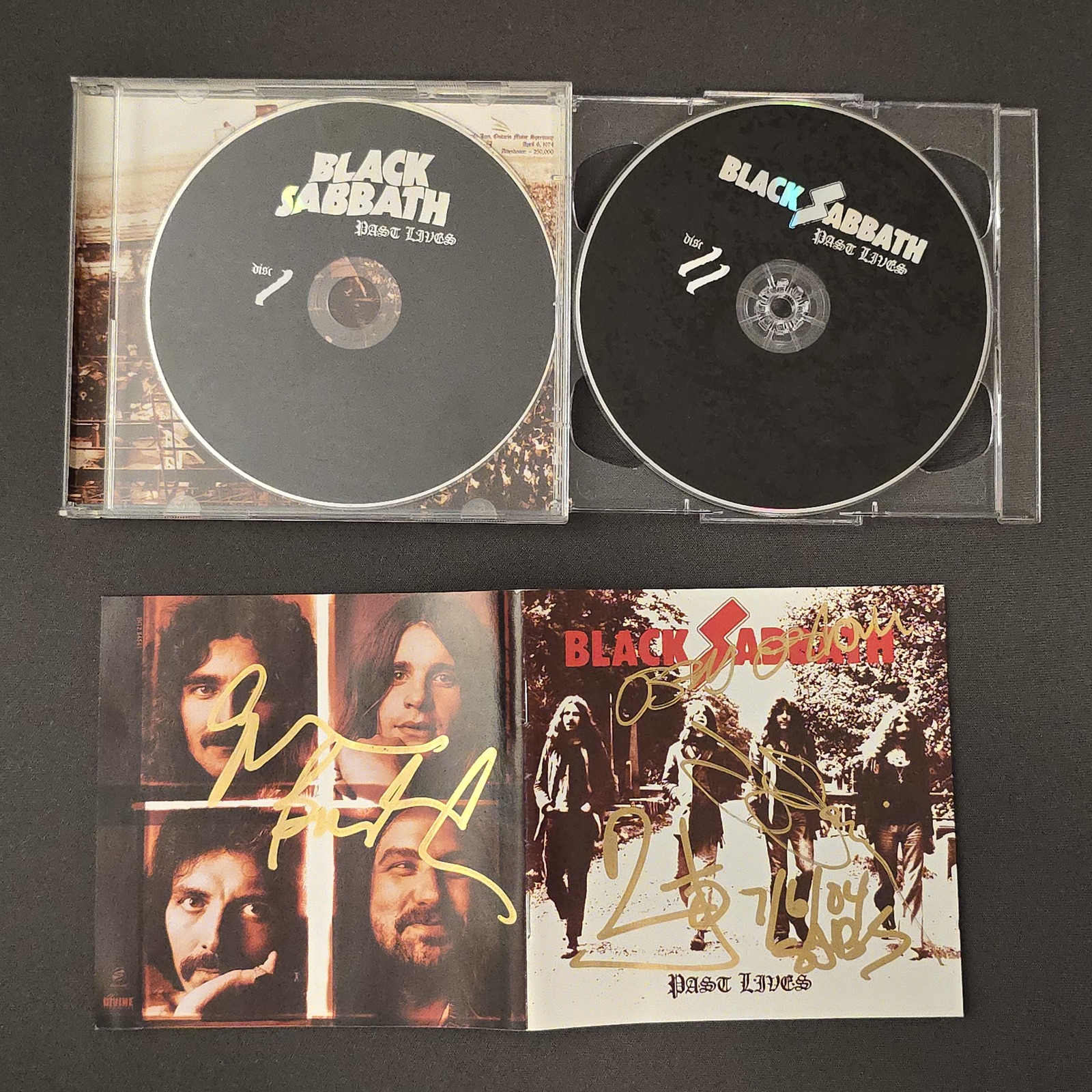 Black Sabbath signed cd Past lives 4 members, Original, Vintage, Great G... - $335.00
