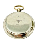 1915 Pocket Watch Compass Short &amp; Mason London WWI Officers Field Mark V - £295.11 GBP