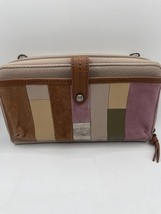 The Sak Multicolor Patchwork Leather Suede Wallet Strap Wristlet Purse - $12.00