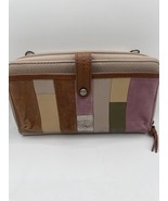 The Sak Multicolor Patchwork Leather Suede Wallet Strap Wristlet Purse - $12.00