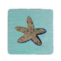 Betsy Drake Aqua Starfish Coaster Set of 4 - £27.62 GBP