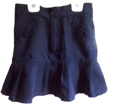 Genuine School Uniform Girls 8 navy blue polyester skort skirt - $11.65