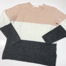H&amp;M Colorblock Sweater Sz 20 Multicolor Striped Long Sleeve Soft Wool Bl... - £11.94 GBP
