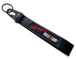 Brand New Jdm Ralliart Black Racing Keychain Metal Key Ring Hook Strap Lanyard U - £7.92 GBP