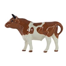 Hagen Renaker Guernsey Cow Bull Black Horned Version Miniature Figurine - $44.99