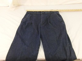Adult Womens NWT Brit Gear Blue Denim 100% Cotton Classic Look Jeans Pleat 30436 - £13.82 GBP