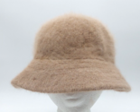 Kangol Style Angora Bucket Hat Tan One Size Y2K Fuzzy Hip Hop Rabbit Fur... - £15.02 GBP