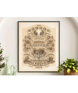 Our Father Prayer Print, Vintage Religious Calligraphy Wall Art, Antique Christi - $19.99