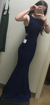 Mermaid Navy Blue Long Prom Dresses Evening Dresses - £87.90 GBP