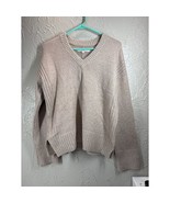 LOFT Ann Taylor Oatmeal Beige V Neck Long Sleeve Sweater Size Small NWT - $41.98 CAD