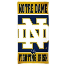 NCAA Notre Dame Fighting Irish Vertical Beach Towel Logo Center 30&quot;x60&quot; ... - $34.99