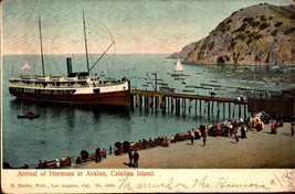 Arrival Of Hermosa At Avalon, Catalina Island-UNDIVIDED Back 1904 POSTCARD-BK58 - £5.51 GBP