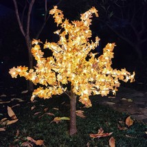 LED Tree Maple Leaf Outdoor/Indoor 6.0ft/1.8m 540pcs LEDs Yellow color - £328.35 GBP