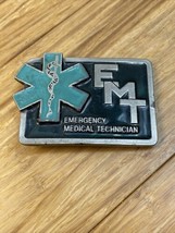 EMT Heavy Enameled Pewter Belt Buckle Emergenct Medical Technician KG - $19.80