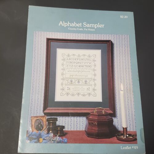 Country Crafts Alphabet Sampler Cross Stitch Pattern Pat Waters Leaflet 49 - $4.64