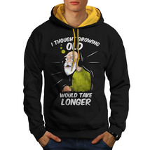 Wellcoda Retired Funny Gift Old Man Mens Contrast Hoodie - £34.91 GBP