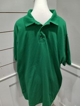 Anvil Men Size 2XL Green Short Sleeve Polo Shirt - £10.19 GBP