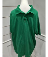 Anvil Men Size 2XL Green Short Sleeve Polo Shirt - £10.19 GBP