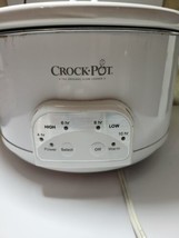 Crock Pot 5 Quart Round White 38501-W Smart-Pot One Touch Control Slow Cooker - £18.97 GBP