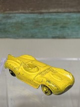 Tootsietoy Jaguar D-Type Le Mans Race Car Yellow Diecast Vintage Toy - $4.99