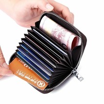 Unisex Card Holder Case Zipper Closure Men Women Small Wallet Money Purs... - $21.34