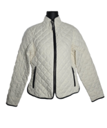 Eddie Bauer Womens XS Jacket Snowflake Goose Down Quilted Puffer Cream - $24.99