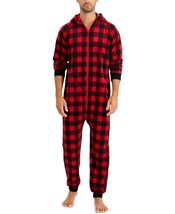 allbrand365 designer Mens Matching 1-Piece Red Check Printed Pajamas, Sm... - $47.99