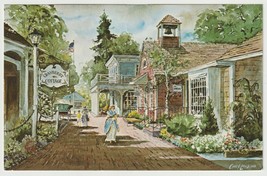 Milleridge Inn Watercolor Jericho Long Island NY Vtg Postcard 84 Olympic Stamp - £3.94 GBP