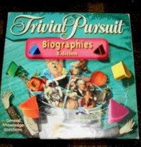 TRIVIAL PURSUIT BIOGRAPHIES EDITION CARD SET - $12.00