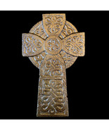 Celtic Cross sculpture plaque in Bronze Finish - $19.79