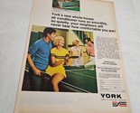 York Air Conditioner Vintage Print Ad Couples Ping Pong Quiet Neighbors ... - $10.98