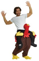 Thanksgiving Holiday Turkey Carrying Adult Costume Piggyback Ride by Morphsuits - £42.82 GBP