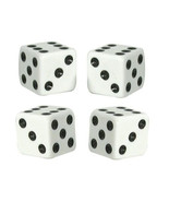 White Dice Tire Valve Stem Caps Covers Set of 4 Car Truck Semi Bike Hot ... - $172.87 MXN