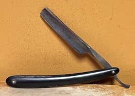 Antique ERN 9.5&quot;+ Second Choice Straight Razor black wood wooden 19th Ge... - $25.26 CAD