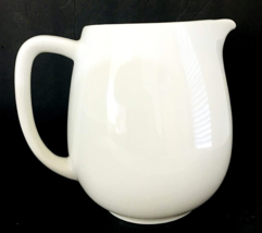 Rorstrand Sweden Pitcher White Pottery 6&quot;H Holds 50 oz Vintage 3 Crown M... - £13.30 GBP