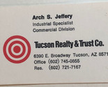 Vintage Tucson Realty &amp; Trust Company Business Card Ephemera Tucson Ariz... - £3.10 GBP