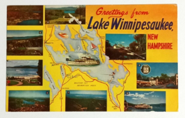 Greetings from Lake Winnipesaukee Large Letter NH Mike Roberts Postcard c1960s - £3.90 GBP