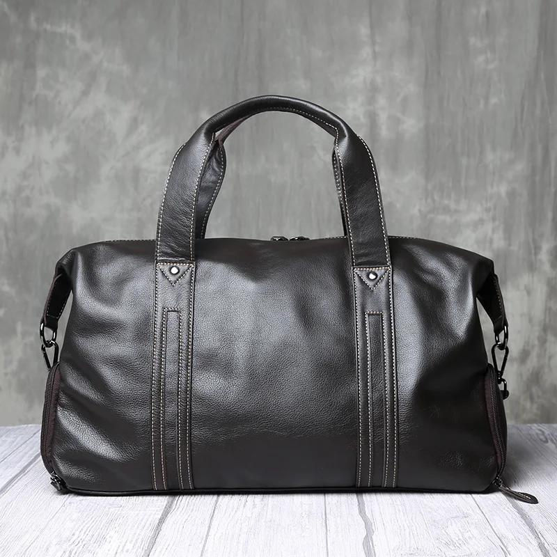 Men&#39;s New Genuine Leather Travel Handbag Top Layer Leather Large Capacity Busine - $342.03