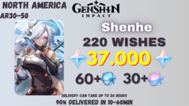Genshin Impact | Shenhe, 37000 GEMS, 220+ WISHES | NORTH AMERICA-show or... - $34.45