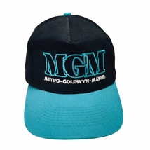 Vtg 90s MGM Metro Goldwyn Mayer Las Vegas Hat SnapBack Teal Blk Embroide... - £60.57 GBP