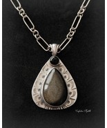Pendant chain necklace sterling silver 925 fine silver 999. Handmade. - $175.00