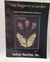 S. Sporrer ~ Indygo Junction Time Began In a Garden Quilt Block Pattern ... - $6.88