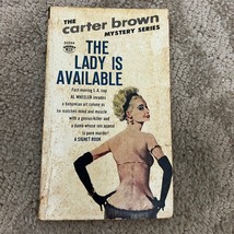 Carter Brown Mystery The Lady is Available Signet Paperback Crime Book 1963 - £9.55 GBP