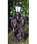 Mystical Rocky Top Castle Dungeon Guardian Dragon Solar LED Light Lanter... - $1,651.01 MXN