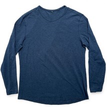 Lululemon Mens XL Shirt Long Sleeve Crewneck Dark Blue Stretch Casual 21x29 - $22.00