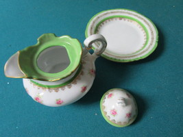 Antique Victoria Carlsbad Austria creamer/small teapot and underplate ORIG [*99] - £67.26 GBP