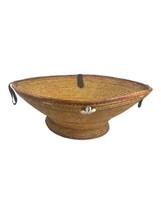 Extra Large 18&quot; Early 20th Century Woman’s Work Fruit Basket Angola African Art - £91.33 GBP