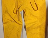 BIG &amp; TALL ORANGE 3 XL USED WET RAIN SUIT PANTS BOTTOMS ADJUSTABLE SUSPE... - $19.43